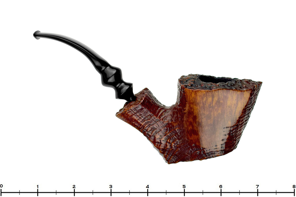 Blue Room Briars is proud to present this Ben Wade Danish Pride Partial Blast Bent Freehand Sitter with Plataeux Estate Pipe