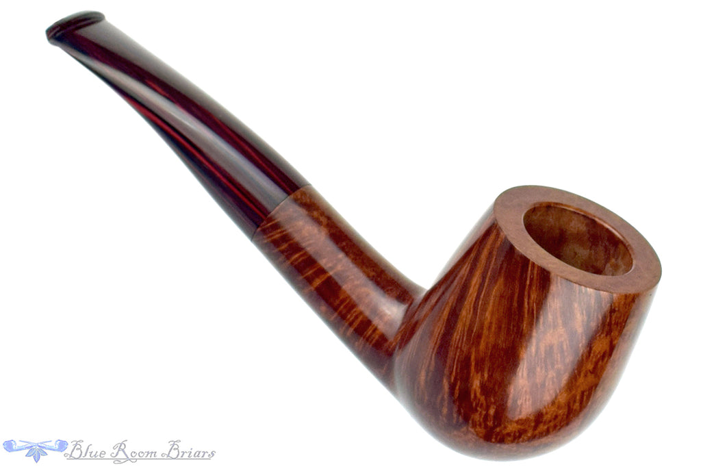 Blue Room Briars is proud to present this Bill Walther Pipe Bent Billiard Sitter with Brindle