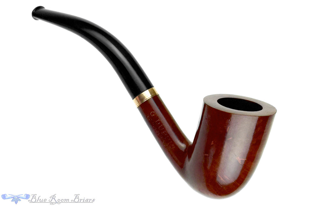 Blue Room Briars is proud to present this G.Dupuis Le Rêve du Soldat Bent Dublin with Gold-Filled Band Estate Pipe