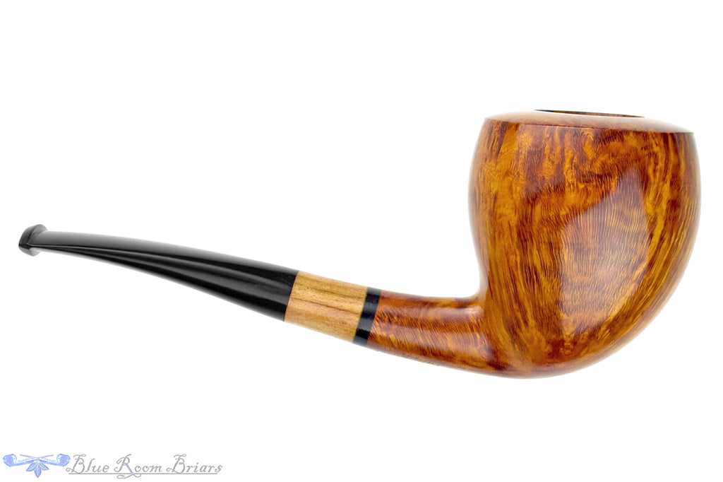 Blue Room Briars is proud to present this Erik Nielsen Pipe Grade B Bent Pear with Wood