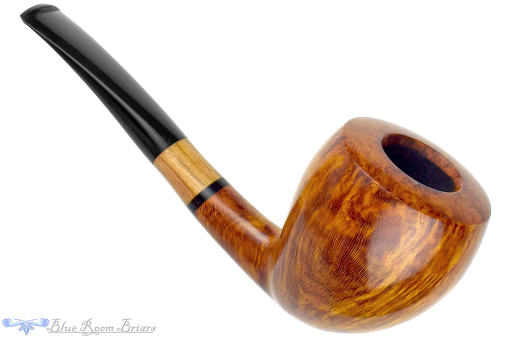 Blue Room Briars is proud to present this Erik Nielsen Pipe Grade B Bent Pear with Wood