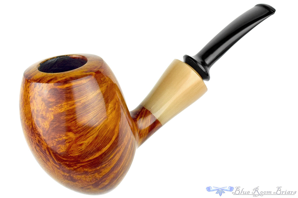 Blue Room Briars is proud to present this Erik Nielsen Pipe Grade C Bent Acorn with Horn
