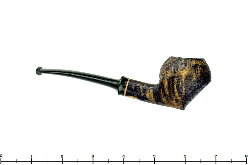 Blue Room Briars is proud to present this Sean Reum Pipe Bent High-Contrast Blast Acorn with Green Brindle