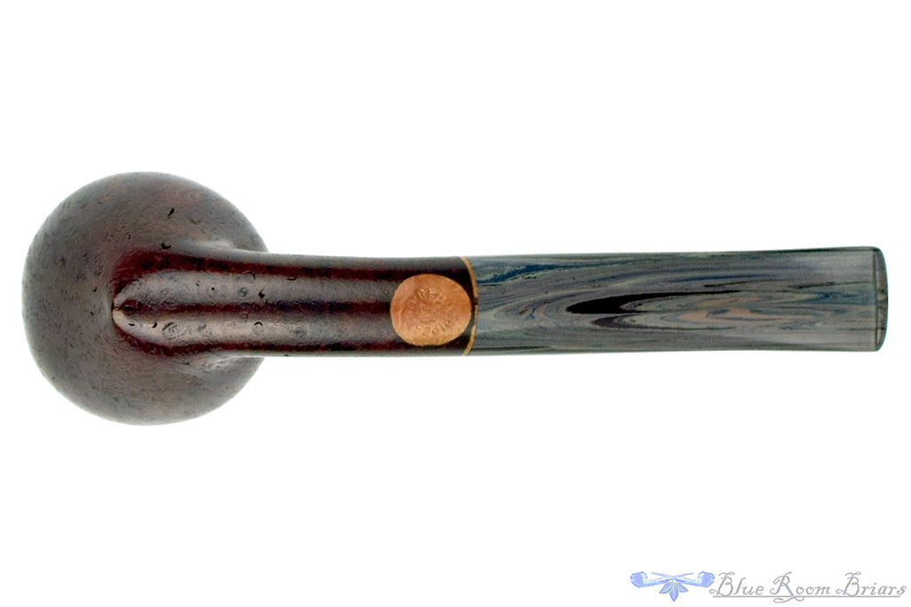 Blue Room Briars is proud to present this Sean Reum Pipe Bent Satin Blast Acorn with Brindle