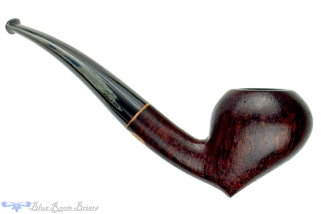 Blue Room Briars is proud to present this Sean Reum Pipe Bent Satin Blast Acorn with Brindle