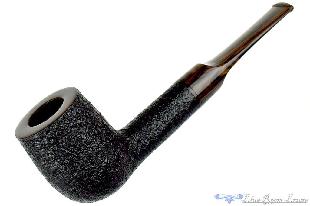 Blue Room Briars is proud to present this Jerry Crawford Pipe Black Blast Billiard with Brindle