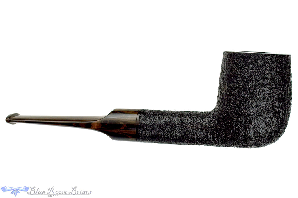 Blue Room Briars is proud to present this Jerry Crawford Pipe Black Blast Billiard with Brindle