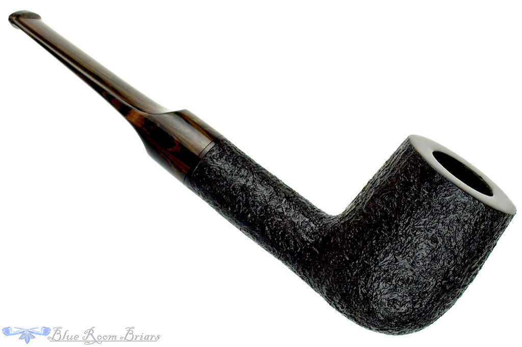 Blue Room Briars is proud to present this Jerry Crawford Pipe Black Blast Billiard with Brindle