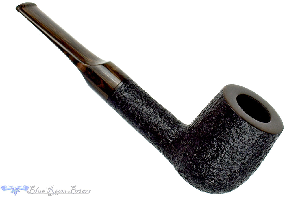 Blue Room Briars is proud to present this Jerry Crawford Pipe Black Blast Billiard with Brindle