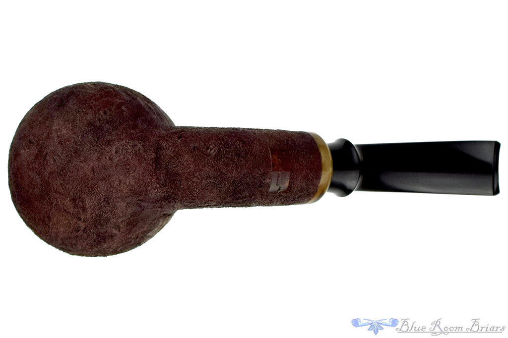 Maksim Nazarenko Bent Sandblast Tomato with Horn UNSMOKED Estate Pipe
