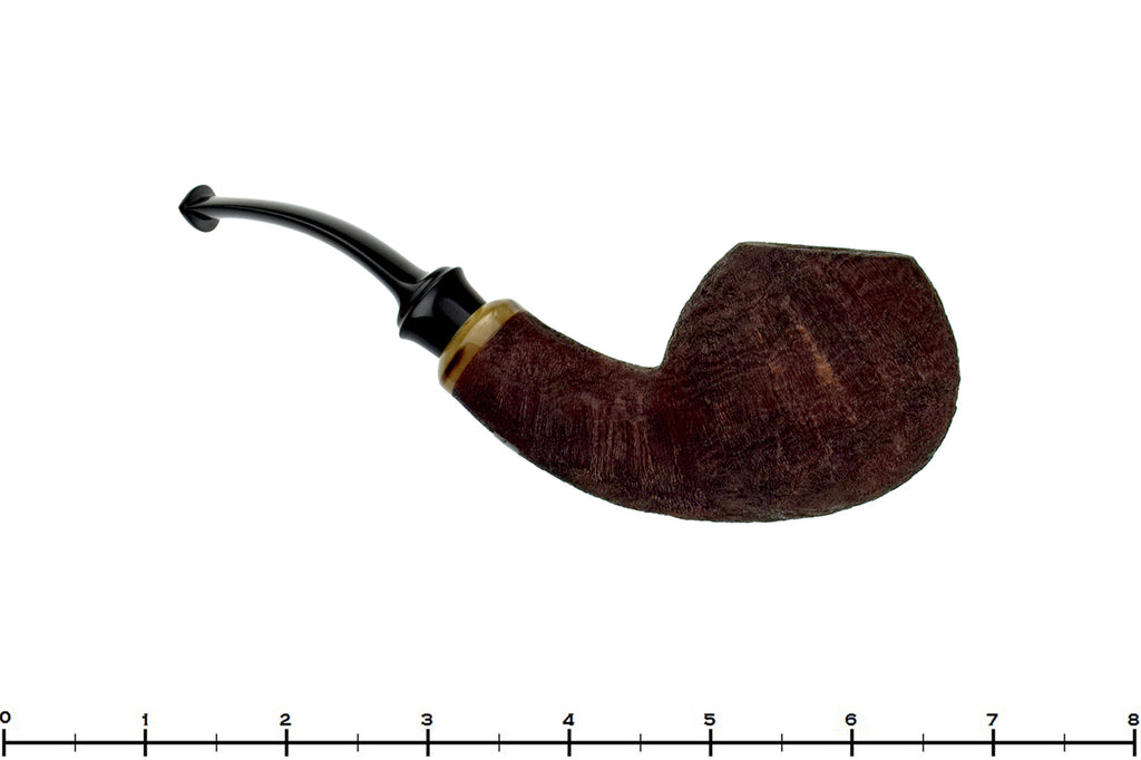 Maksim Nazarenko Bent Sandblast Tomato with Horn UNSMOKED Estate Pipe