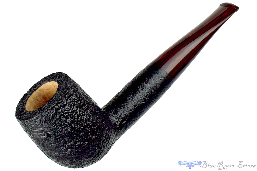 Blue Room Briars is proud to present this Vollmer & Nilsson Pipe Black Blast Billiard with Brindle