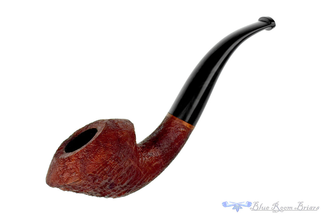 Nate Rose Pipe Bent Sandblast Rhodesian Saucer with Brindle
