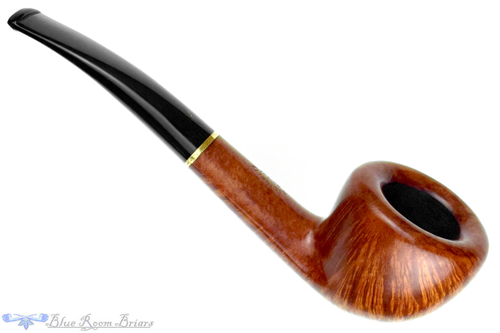 Blue Room Briars is proud to present this Savinelli Chiara 316 KS Bent Scoop Dublin (6mm Filter) with Brass Estate Pipe