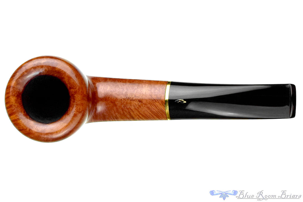 Blue Room Briars is proud to present this Savinelli Chiara 316 KS Bent Scoop Dublin (6mm Filter) with Brass Estate Pipe