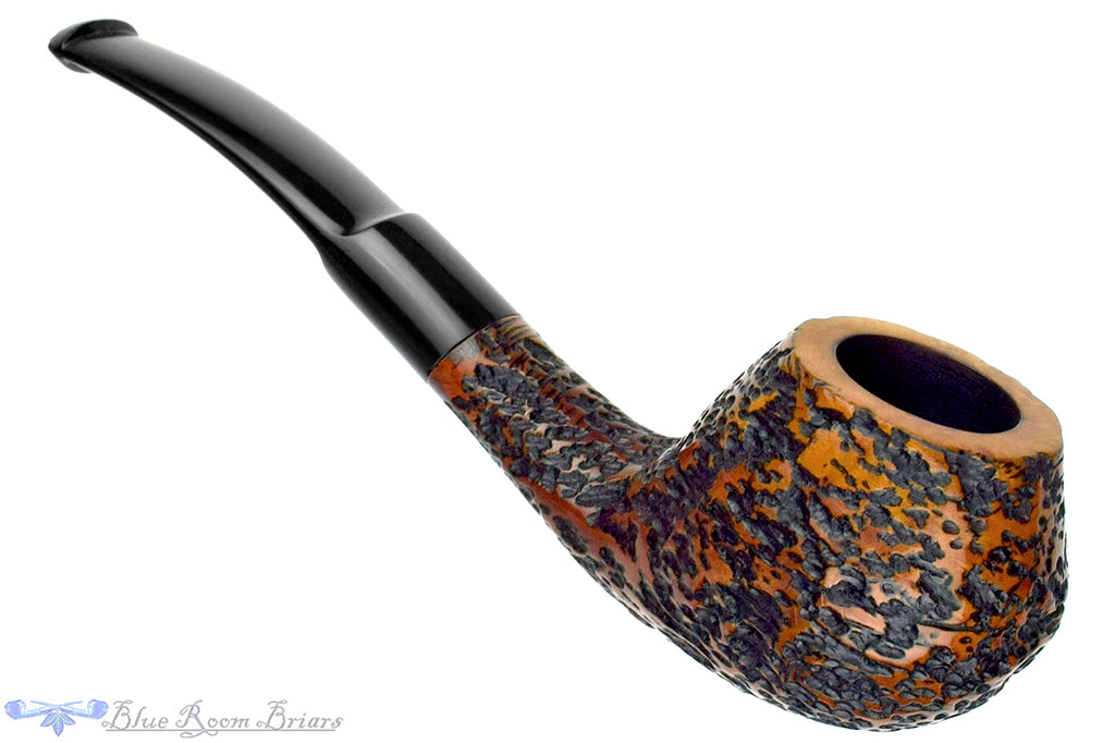 Blue Room Briars is proud to present this Italian Bent Rusticated Author with Oval Shank Estate Pipe