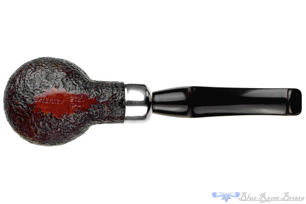 Blue Room Briars is proud to present this Savinelli Dry System 2320 Bent Rusticated Tomato (6mm Filter) with Nickel and Military Mount Estate Pipe