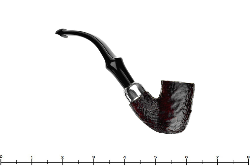Blue Room Briars is proud to present this Peterson System Standard 313 Sandblast Bent Billiard with Nickel and P-Lip Estate Pipe