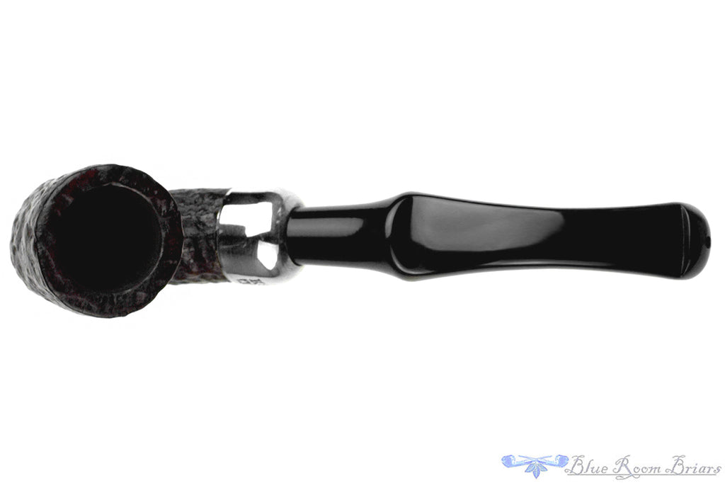 Blue Room Briars is proud to present this Peterson System Standard 313 Sandblast Bent Billiard with Nickel and P-Lip Estate Pipe
