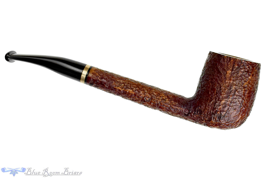 Blue Room Briars is proud to present this Savinelli Venere 812 Rusticated Bent Billiard (6mm Filter) with Oval Shank and Brass Estate Pipe