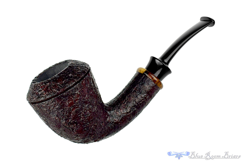 Bill Shalosky Pipe 732 Bent Sandblast Rhodesian with Cocobolo