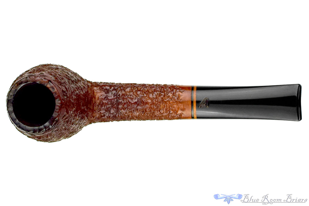 Blue Room Briars is proud to present this Ascorti Business KS Rusticated Oval Shank Billiard Estate Pipe with Replacement Tenon