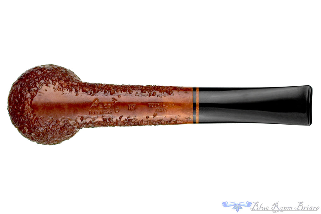 Blue Room Briars is proud to present this Ascorti Business KS Rusticated Oval Shank Billiard Estate Pipe with Replacement Tenon