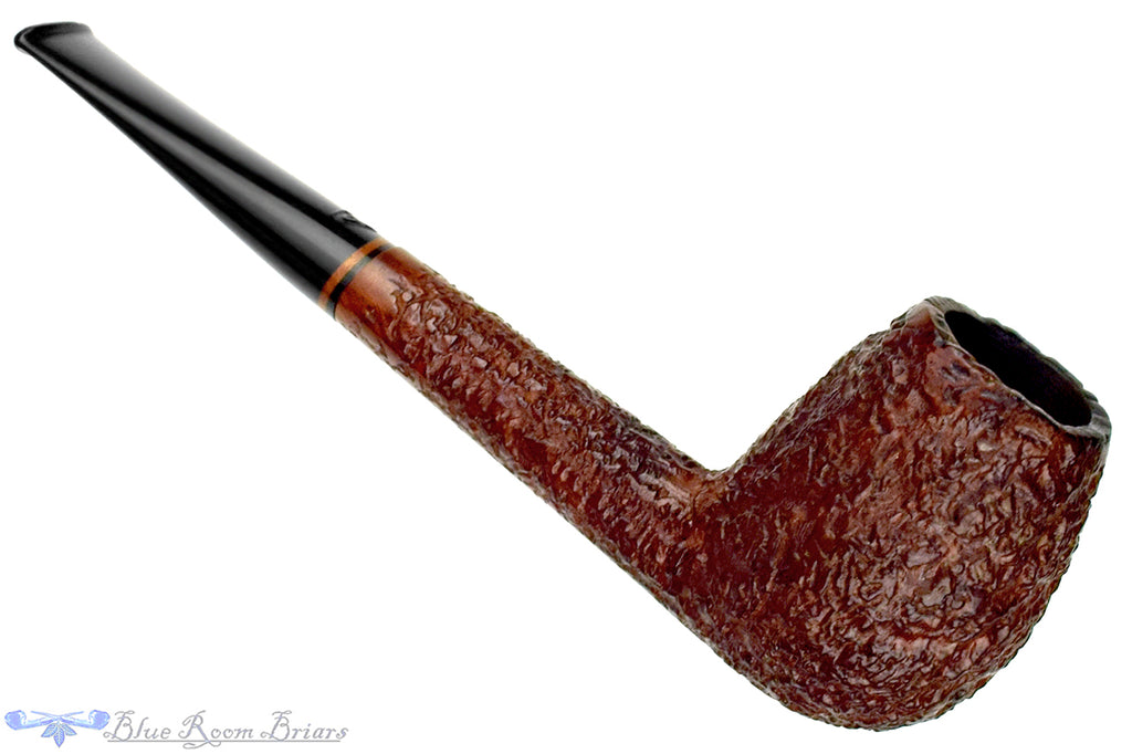Blue Room Briars is proud to present this Ascorti Business KS Rusticated Oval Shank Billiard Estate Pipe with Replacement Tenon