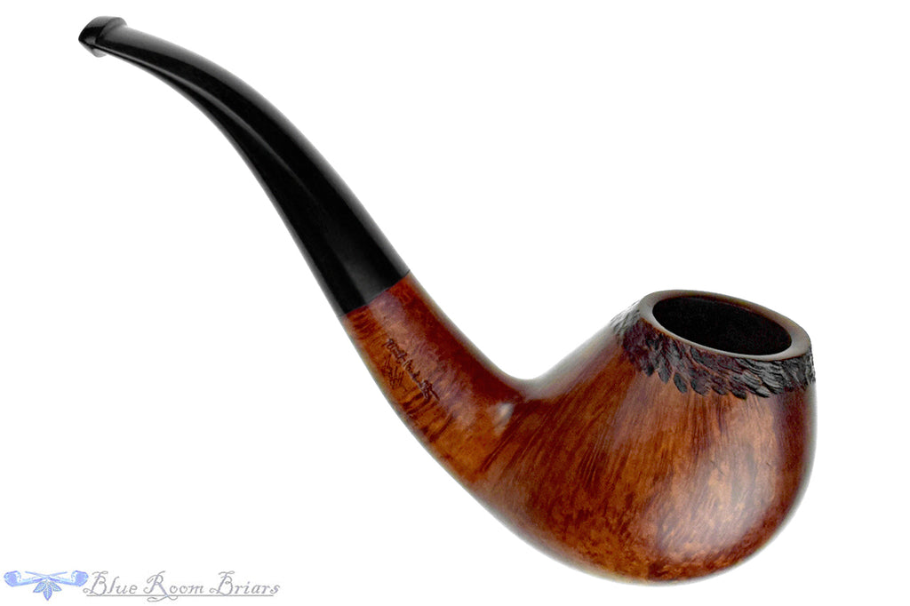 Blue Room Briars is proud to present this The Briar Workshop (Elliott Nachwalter and Jorg Jemelka) 11 Bent Partial Rusticated Egg Estate Pipe with BRB Replacement Stem