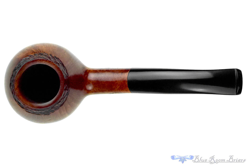 Blue Room Briars is proud to present this The Briar Workshop (Elliott Nachwalter and Jorg Jemelka) 11 Bent Partial Rusticated Egg Estate Pipe with BRB Replacement Stem