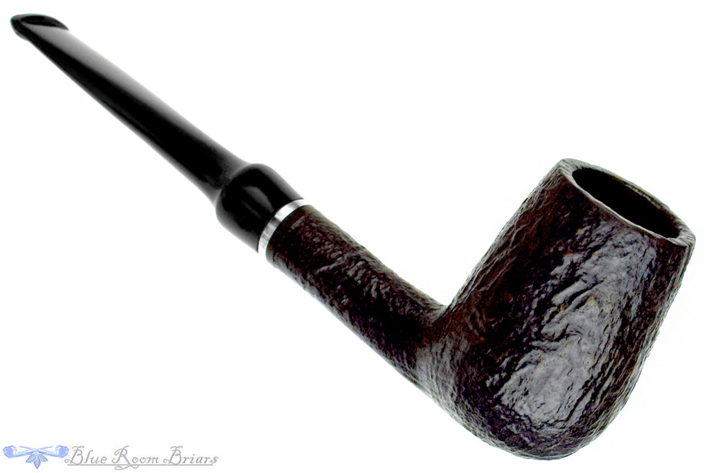 Georg Jensen 402 (2000 Pipe of the Year) Sandblast Billiard with Nickel Estate Pipe
