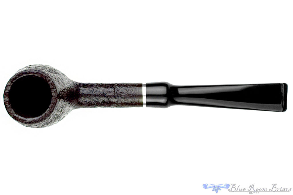 Georg Jensen 402 (2000 Pipe of the Year) Sandblast Billiard with Nickel Estate Pipe