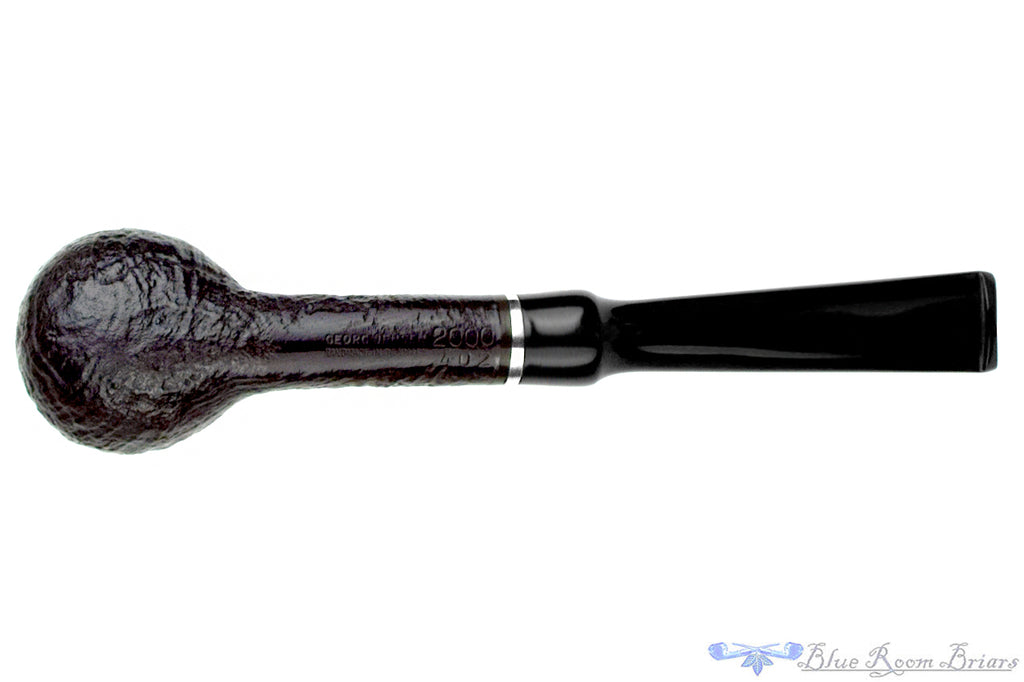 Georg Jensen 402 (2000 Pipe of the Year) Sandblast Billiard with Nickel Estate Pipe
