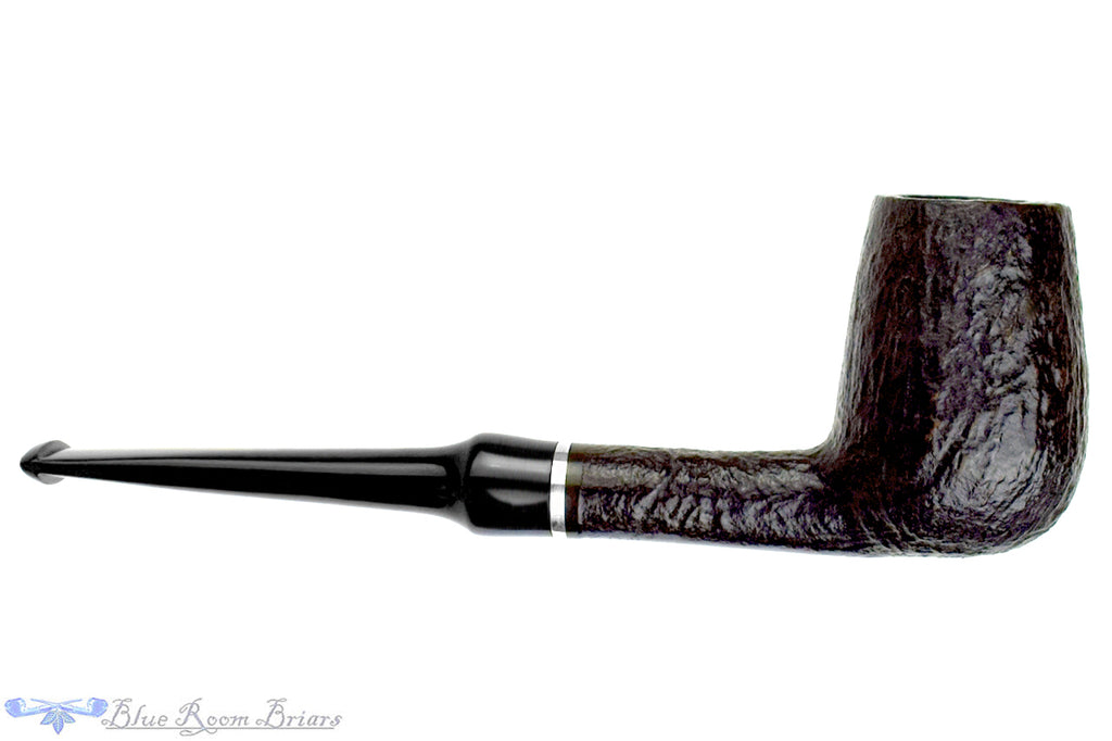 Georg Jensen 402 (2000 Pipe of the Year) Sandblast Billiard with Nickel Estate Pipe