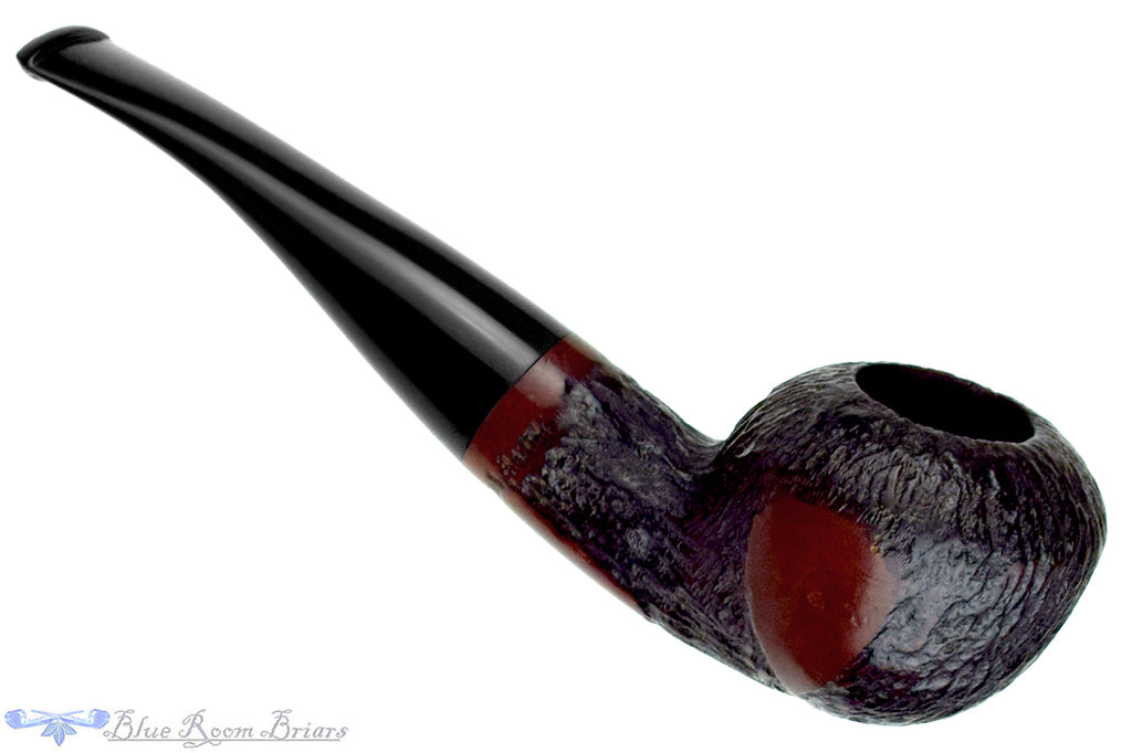 Blue Room Briars is proud to present this Old Briar Partial Rusticated Bent Bullmoose Estate Pipe