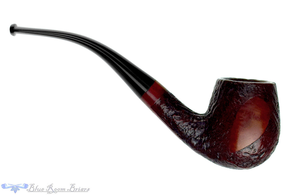 Blue Room Briar is proud to present this Dunham Best Briar Partial Rusticated Bent Billiard Estate Pipe