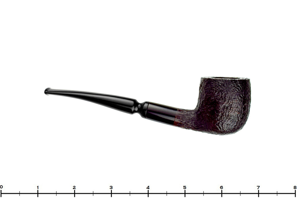 Blue Room Briars is proud to present this Danish Bent Sandblast Pot Sitter with Ebonite Ferrule Estate Pipe