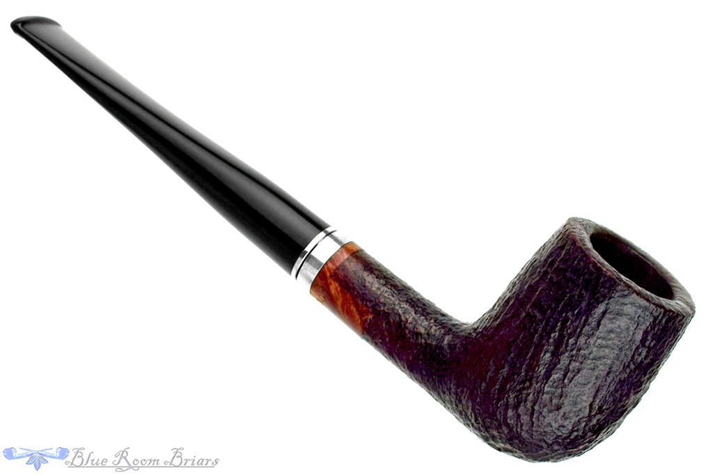 Blue Room Briars is proud to present this My Own Blend 745 Sandblast Billiard with Nickel Estate Pipe