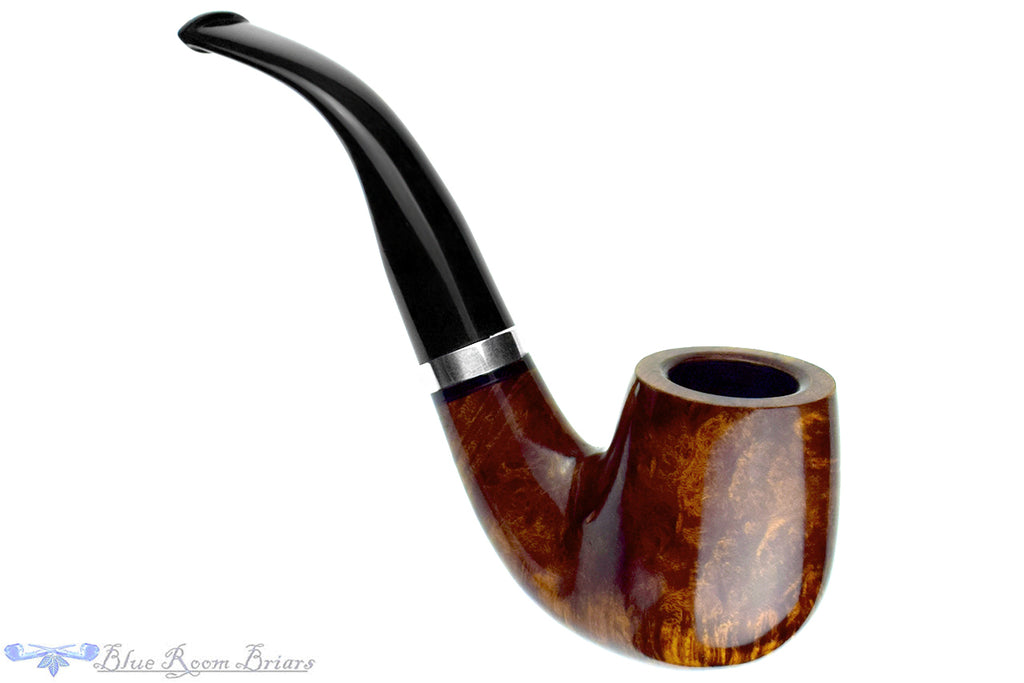 Blue Room Briar is proud to present this Viking Classic Bent Billiard with Nickel Estate Pipe