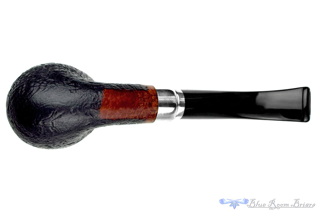 Blue Room Briars is proud to present this Viking Classic Bent Sandblast Apple with Nickel Estate Pipe