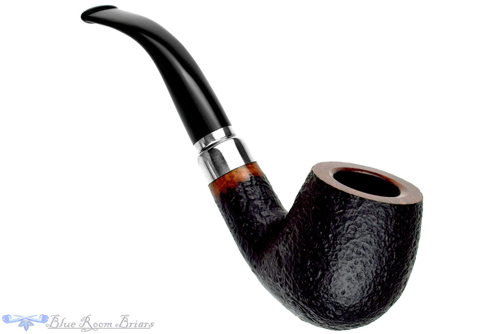 Blue Room Briars is proud to present this Viking Classic Bent Sandblast Apple with Nickel Estate Pipe