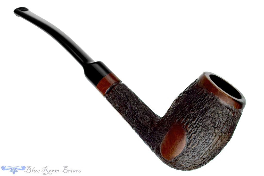 Blue Room Briar is proud to present this Old Briar SIA Partial Rusticated Bent Egg Estate Pipe