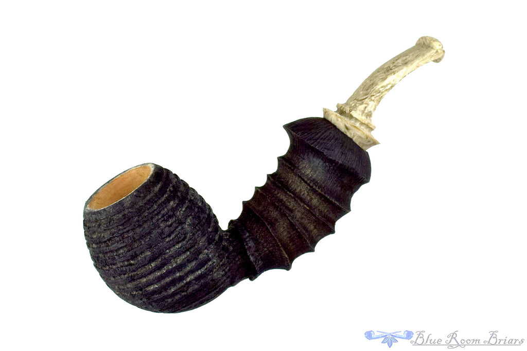 Brian Orton Pipe Bent Carved Driftwood Egg with Bamboo