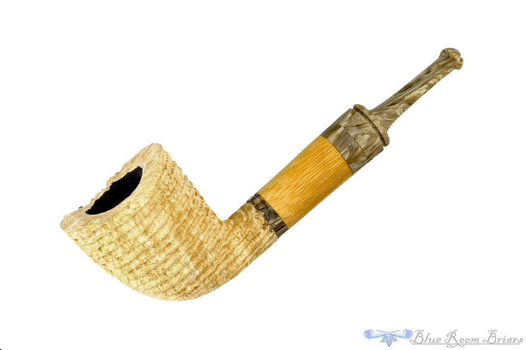 Brian Orton Pipe Carved Driftwood Dublin with Plateau and Bamboo