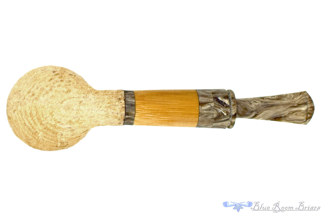 Blue Room Briars is proud to present this Brian Orton Pipe Carved Driftwood Dublin with Plateau and Wood