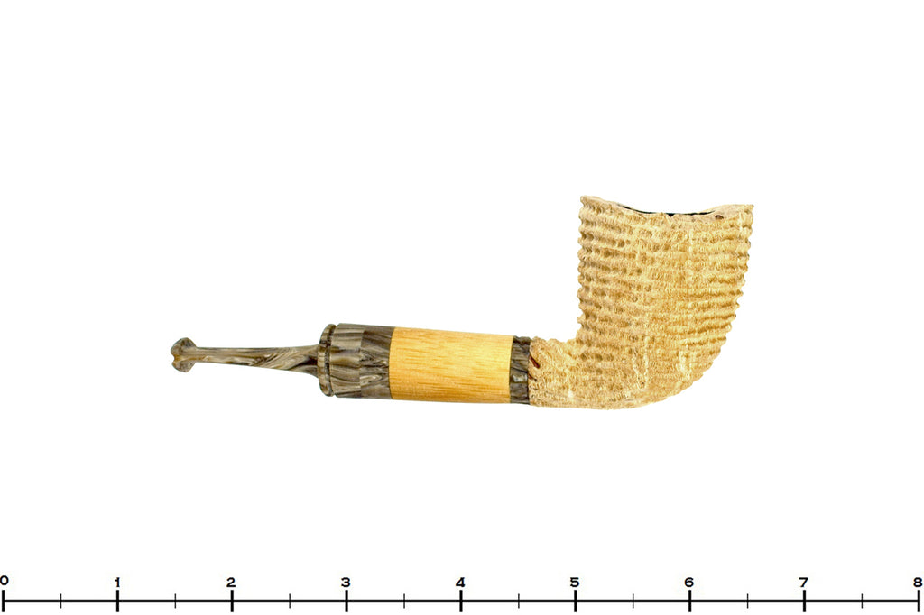 Blue Room Briars is proud to present this Brian Orton Pipe Carved Driftwood Dublin with Plateau and Wood