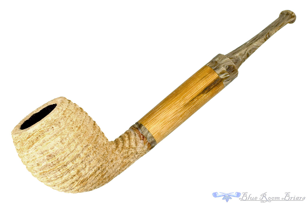 Brian Orton Pipe Carved Driftwood Belge with Bamboo