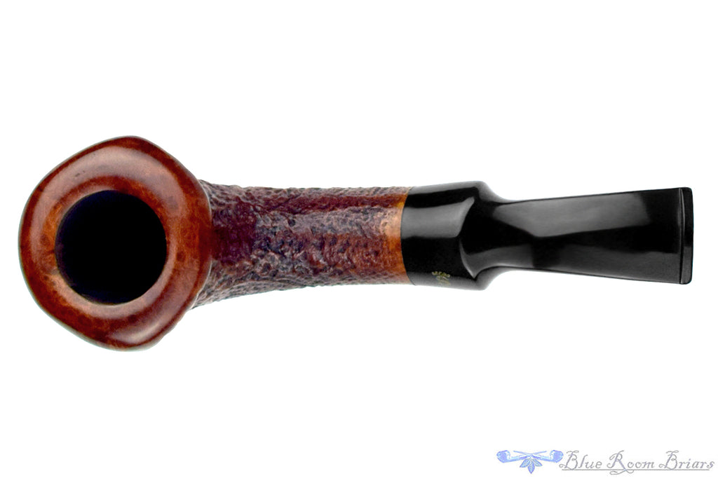 Blue Room Briars is proud to present this Stanwell Golden Danish 126 Sandblast Panel Horn Estate Pipe