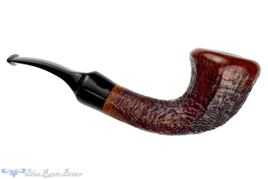 Blue Room Briars is proud to present this Stanwell Golden Danish 126 Sandblast Panel Horn Estate Pipe
