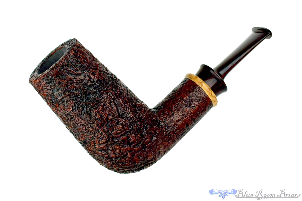 Bill Shalosky Pipe 753 Sandblast Brow Burner with Olive Wood and Brindle